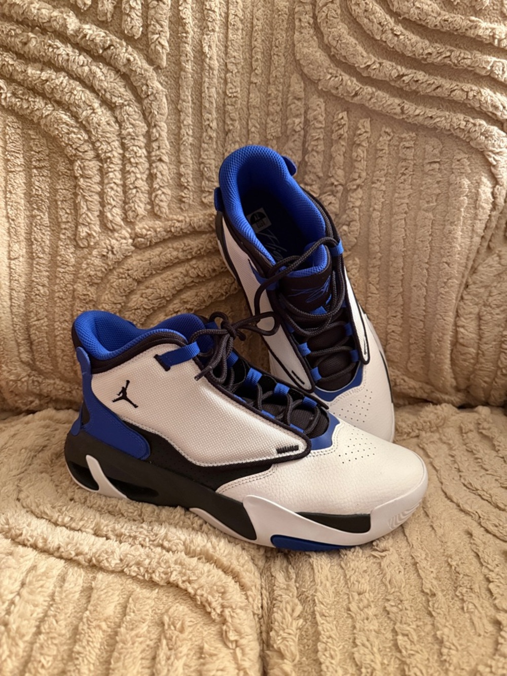 Jordan Kids Basketball Sneakers White Black Royal Blue